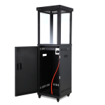 صوبة حدائق ألمنيوم أسود صالون مع عجل