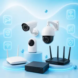 كاميرات المراقبة والراوترات