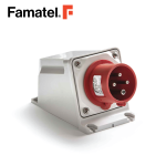 المكونات الصناعية المثبتة على الحائط 16A 4 Pin 400V IP44