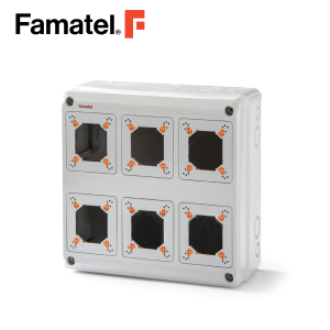 الأشعة فوق البنفسجية ABS الصناعية المقبس 6 وحدات IP65