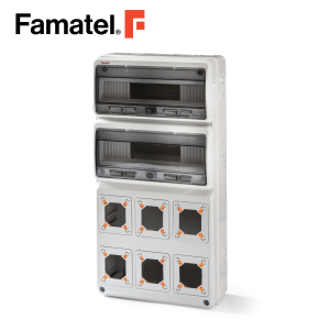 مقبس صناعي UV ABS 6 وحدات IEC 16A / 32A و 32 طريقة MCB IP67