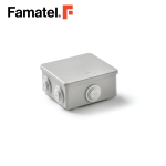 صندوق توصيل للأشعة فوق البنفسجية ABS 10x10x4.5 سم IP55 مع مخاريط وغطاء ضغط