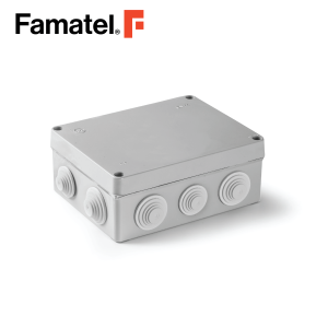 صندوق توصيل للأشعة فوق البنفسجية ABS 22x17x8.5 سم IP55 مع مخاريط ومسامير