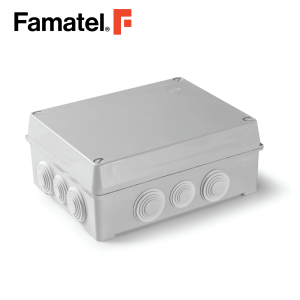 صندوق توصيل للأشعة فوق البنفسجية ABS 31x24x12.5 سم IP55 مع مخاريط ومسامير