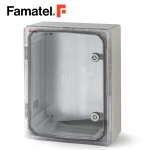 حاوية مثبتة على الحائط مقاس 40x30x16.5 سم IP65 شفافة متضمنة لوحة مجلفنة