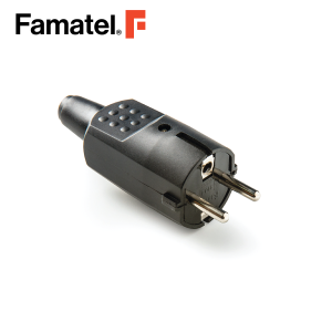 قابس 2P+E 16 أمبير 250 فولت مطاط IP20 4.8 ملم