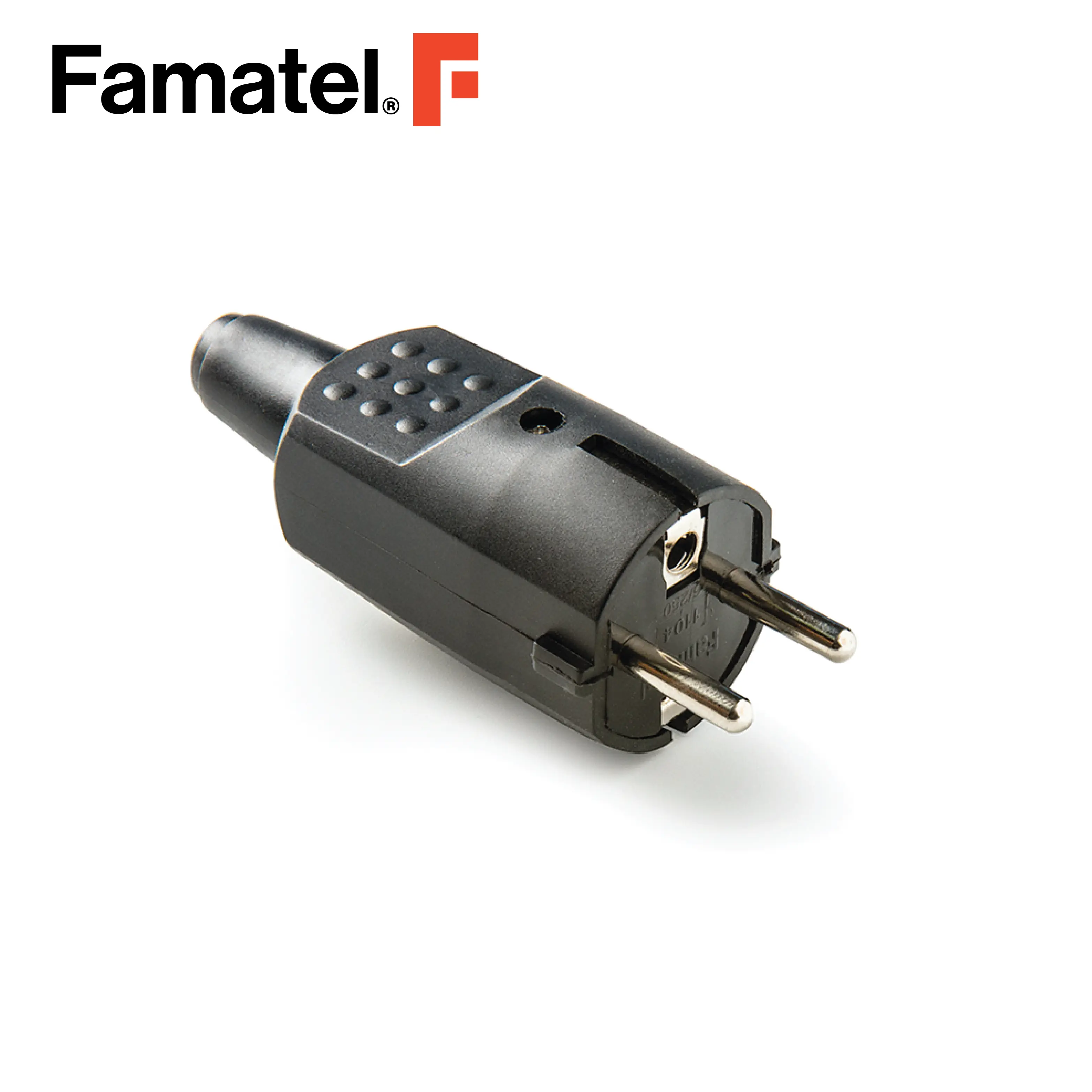 قابس 2P+E 16 أمبير 250 فولت مطاط IP20 4.8 ملم