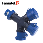 محول صناعي متعدد 3P+E 16A 400V IP67 3P+E / 3x(3P+E)