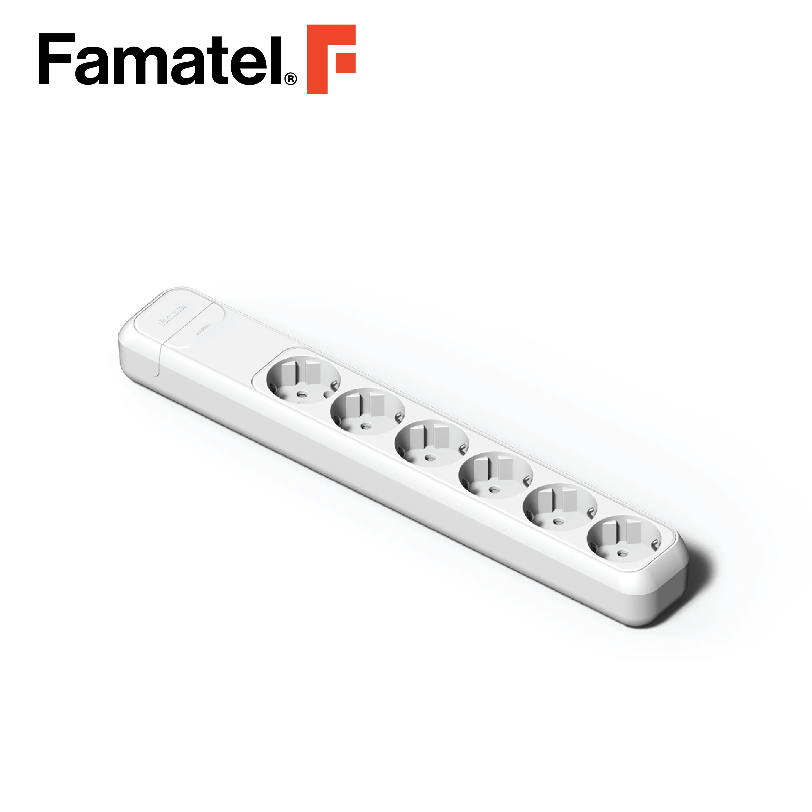 مقبس متعدد 6 مقابس 2P+E 16 أمبير 250 فولت بدون كابل