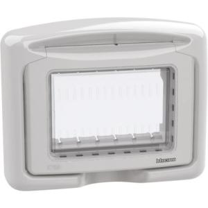 IP55 waterproof covers - grey color - 3 modules