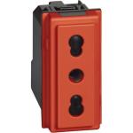 مقبس قياسي إيطالي 2P+E 16 أمبير 250 فولت - مسافة المركز 19 مم و 26 مم (KR4180)