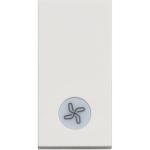 مفتاح اتجاه واحد 1P 10 AX - 250 Vac - قابل للاضاءة - رمز المروحة (RW4001LR)