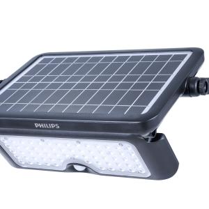 كشاف فيليبس بالطاقة الشمسية مدمج، 100 وات، 1000 لومن، 6500 كلفن، IP65، قابل للتخفيت مع مستشعر للحركة