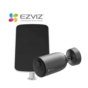 طقم كاميرا EZVIZ EB3 بدقة 2K مع لوحة شمسية