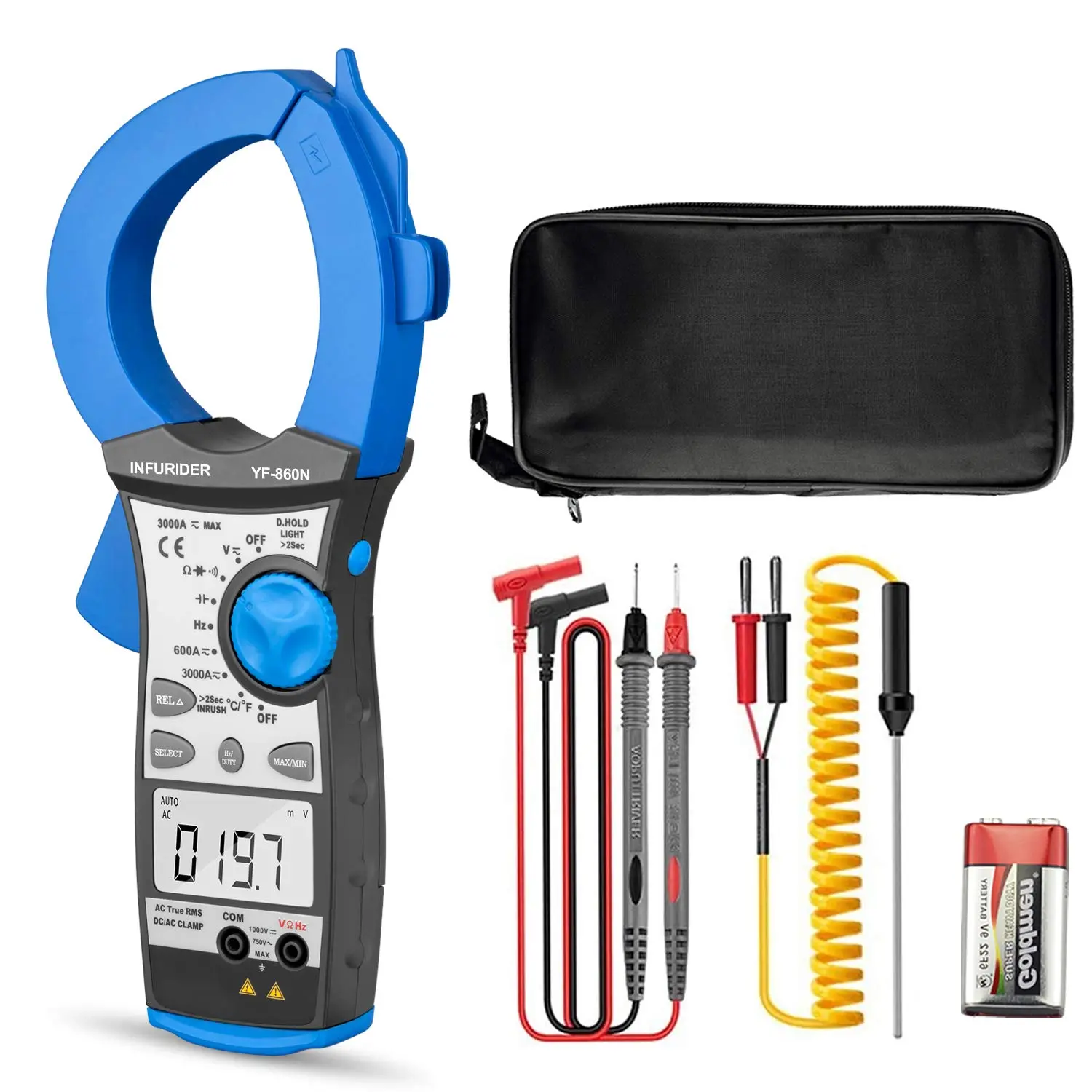 جهاز قياس رقمي للتيار المتردد/المستمر حتى 3000 أمبير