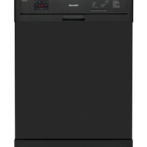 جلاية صحون شارب 6 برامج بسعة 15 طقم – أسود