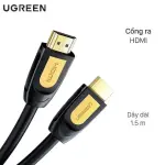 UGREEN كابل HDMI دائري 1.5m 4K@60Hz HDMI 2.0(أصفر/أسود)