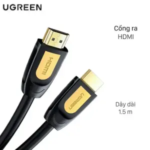 UGREEN HDMI Round Cable 1.5m 4K@60Hz HDMI 2.0(Yellow/Black)
