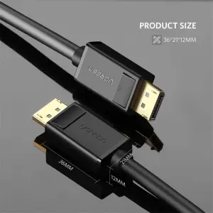 UGREEN DP Male to Male Cable 1m (Black)