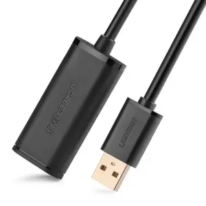 UGREEN USB 2.0 كابل تمديد نشط مع Chipset 10m (أسود)