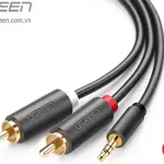 UGREEN 3.5mm ذكر إلى 2RCA ذكر كابل صوت 10m (رمادي)