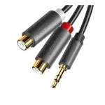 UGREEN 3.5mm ذكر إلى 2RCA أنثى كابل 25cm (رمادي)