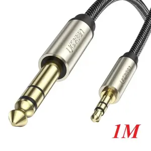 UGREEN 3.5mm إلى 6.35mm TRS ستيريو كابل صوت 1m (رمادي)