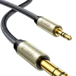 UGREEN 3.5mm إلى 6.35mm TRS ستيريو كابل صوت 2m (رمادي)
