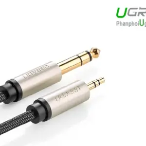 UGREEN 3.5mm إلى 6.35mm TRS ستيريو كابل صوت 3m (رمادي)