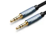 UGREEN 3.5mm ذكر إلى 3.5mm ذكر كابل مطلي بالذهب Metal علبة مع Braid 1m (أزرق)