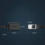 UGREEN Cat 6 F/UTP Ethernet RJ45 Extension Male/Female Patch Cords 2m (Black)