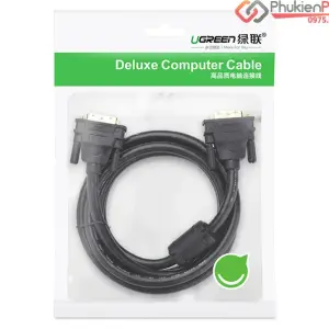 UGREEN DVI (24+1) Male to Male Cable Gold Plated 1.5m (Black)