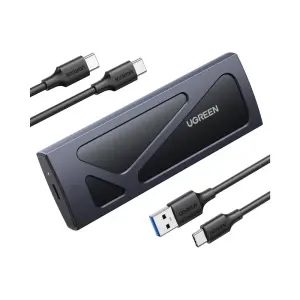 UGREEN M.2 NVME حاوية قرص صلب(10Gbps) مع C إلى C و C إلى A كابل