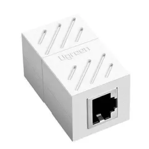 UGREEN RJ45 Network Keystone Jack Inline Coupler Feذكر إلى أنثى 1pcs (أبيض)