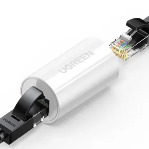 UGREEN RJ45 إيثرنت موصل حتى 100Meters Transmission Distance (أبيض)