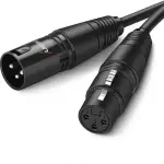 UGREEN Cannon Male to Female Microphone Extension Audio Cable 3m (Black)