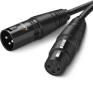 UGREEN Cannon Male to Female Microphone Extension Audio Cable 3m (Black)