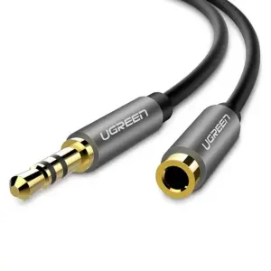 UGREEN 3.5mm ذكر إلى ذكر 4-Pole ميكروفون كابل صوت 3m (أزرق ألمنيوم shell + Braid)