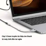 UGREEN 3.5mm أنثى إلى 2 ذكر كابل صوت غلاف ABS (أبيض)
