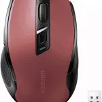 UGREEN Ergonomic Contoured-Shape Design Wireless Mouse Red