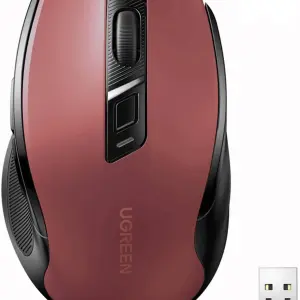 UGREEN Ergonomic Contoured-Shape Design Wireless Mouse Red