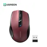 UGREEN Ergonomic Contoured-Shape Design Wireless Mouse Red