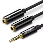UGREEN 3.5mm male to 2 Female Audio Cable ABS Case (Black)