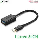 UGREEN USB-C Male To USB 3.0 A Female OTG Cable Black 15CM