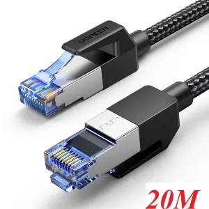 UGREEN Cat8 نحاس نقي كابل إيثرنت مضفر 20m (أسود)