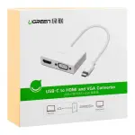 UGREEN USB Type C to HDMI + VGA Converter (White)