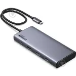 UGREEN 8-in-1 USB-C to 2*USB-A 3.2+2*USB-C 3.2+2*HDMI+DP+PD port Converter