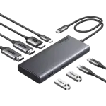UGREEN 8-in-1 USB-C to 2*USB-A 3.2+2*USB-C 3.2+2*HDMI+DP+PD port Converter