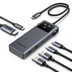 UGREEN 6-دخل-1 Uno USB-C إلى HDMI+2*USB 3.2 A+2*USB 3.2 C+PD Power محول