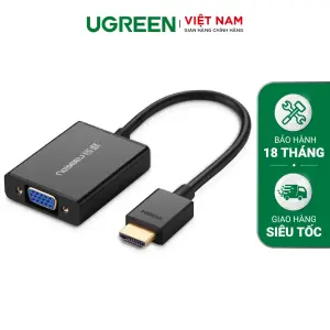 UGREEN HDMI to VGA Converter with Audio (Black)